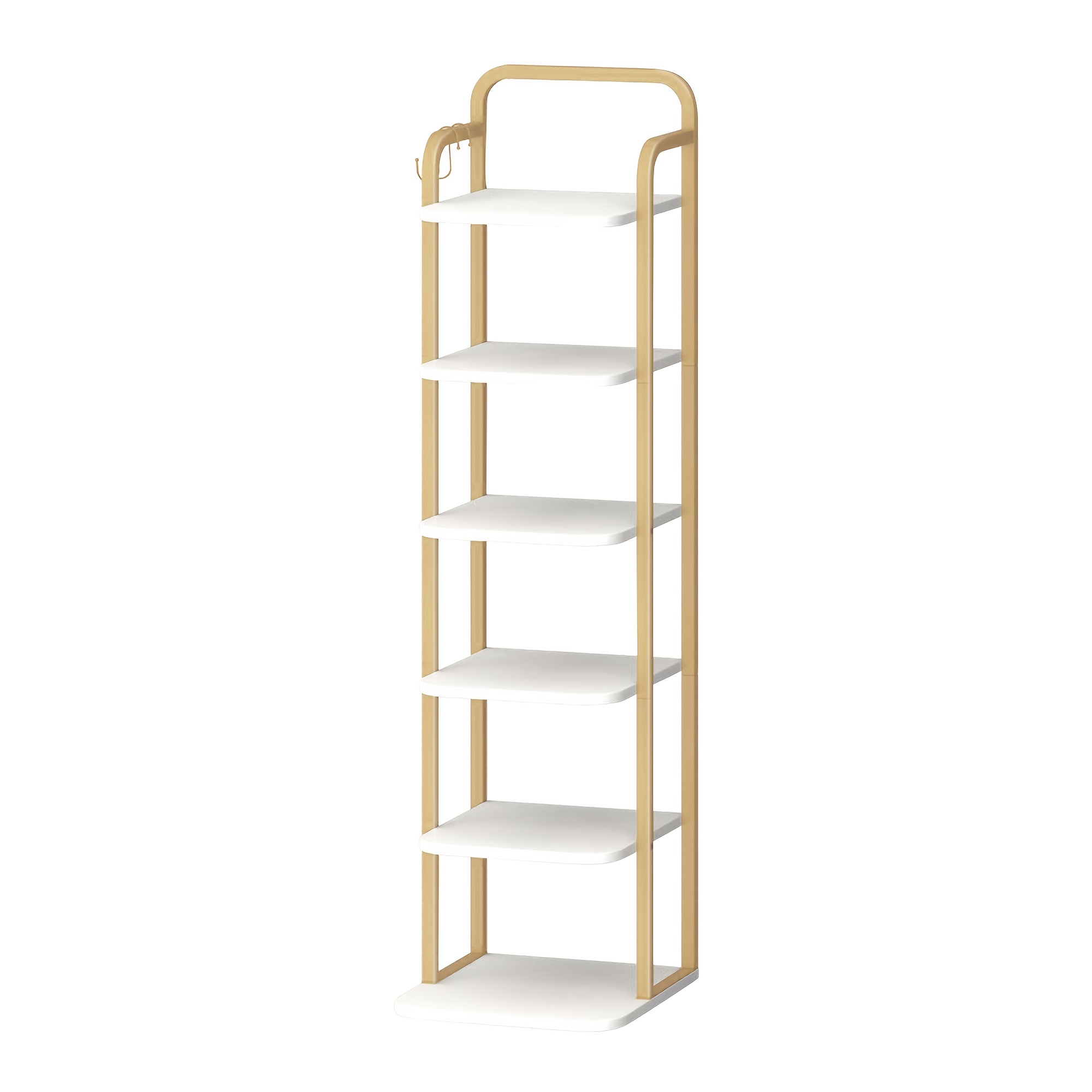 TEMU Vertical Shoe Rack, 6-tier Shoe Shelves, Wooden Shoe Organizer For Closet, Entryway, Shoe Tower For Small Spaces, Freestanding, Adjustable