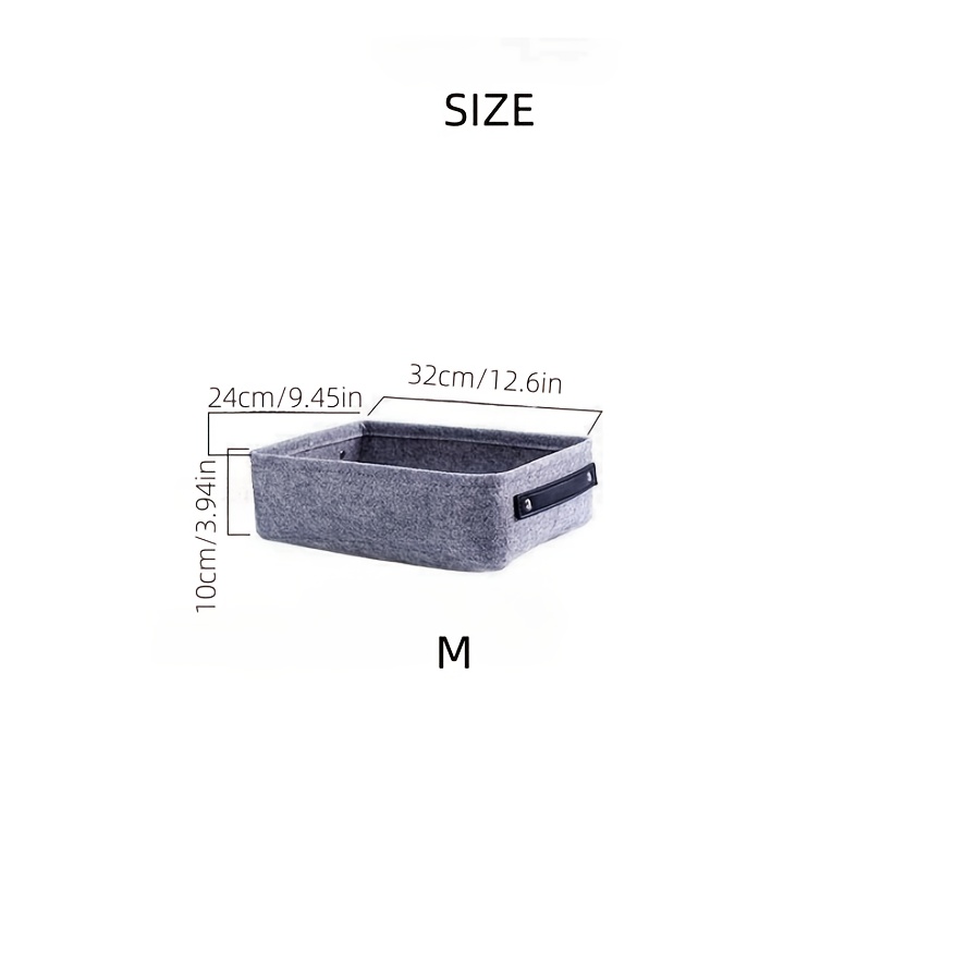 Image of Felt Storage Basket, Clothing Sundries Storage Basket, Desktop Fabric Basket, Dirty Clothes Basket