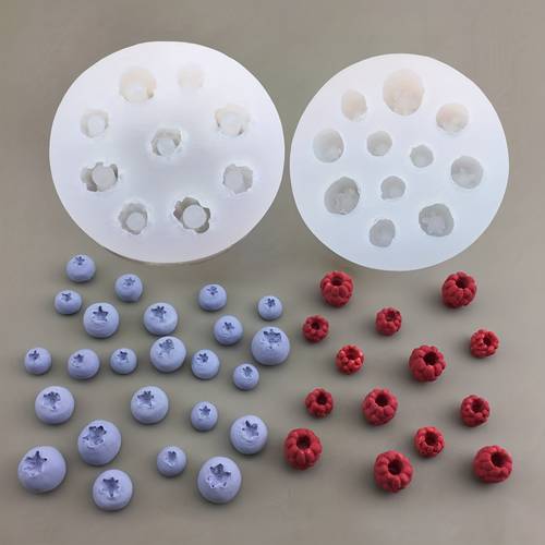 juego de moldes de silicona de fresa y para decoración, 2 piezas