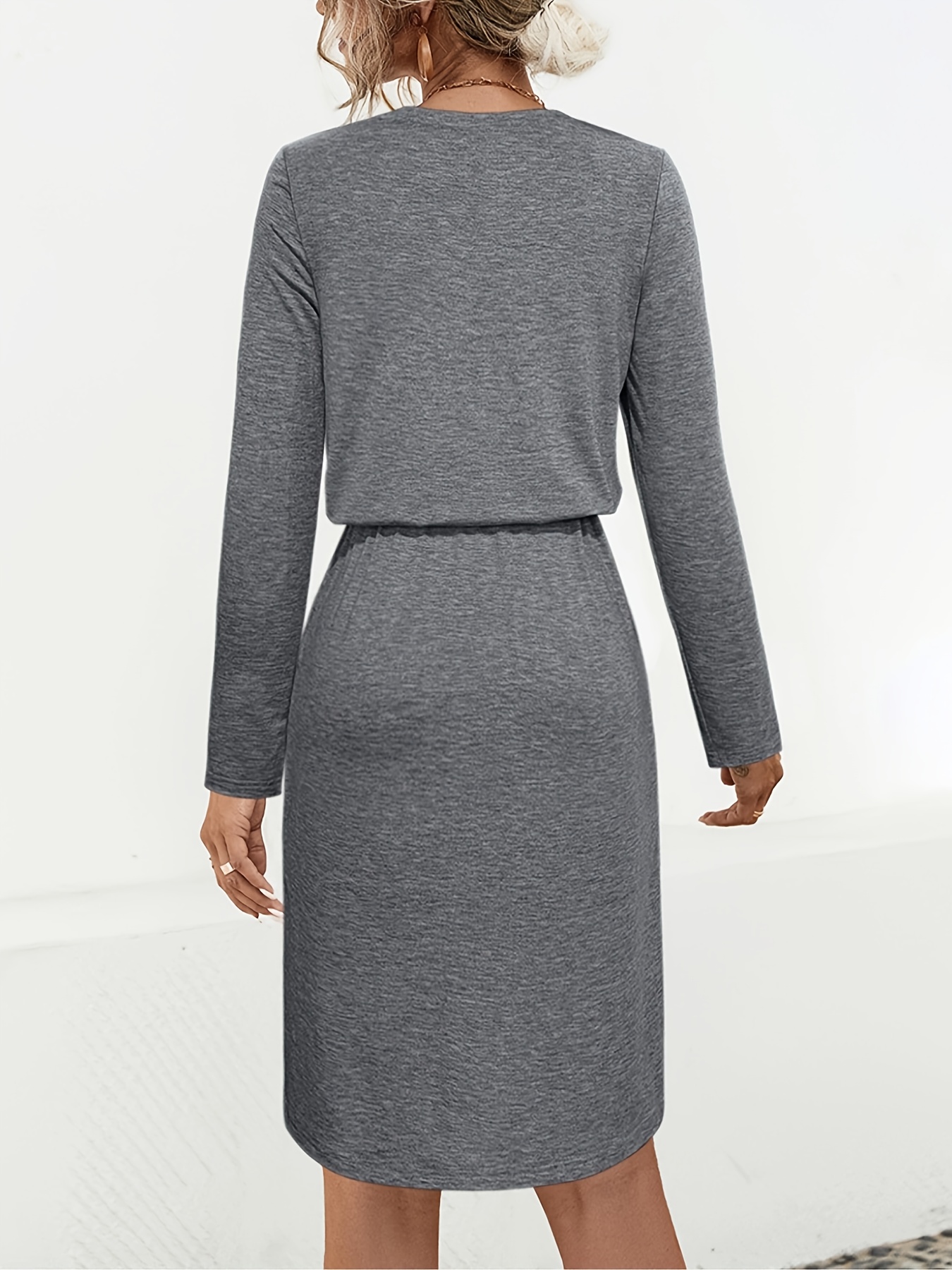 dark grey work dress Farida Dress