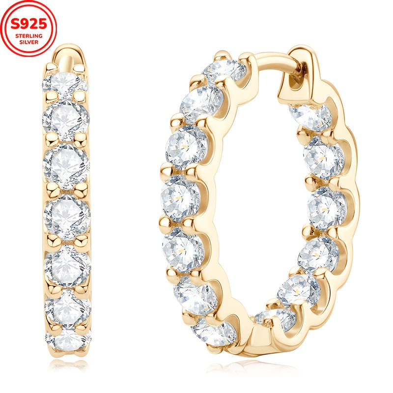 925   moissanite ring earrings earrings for women jewelry for women high quality accessories low allergenicity perfect gifts for wife mother and ladies mothers day wedding anniversaries festival gifts and exquisite gift box Product details 1