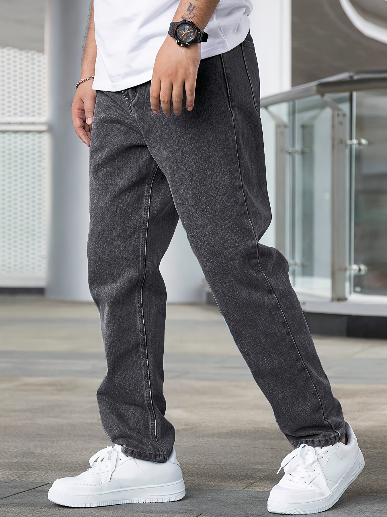 Grey Jeans Outfit Men Streetwear *'S Streetwear Denim Non-Stretch