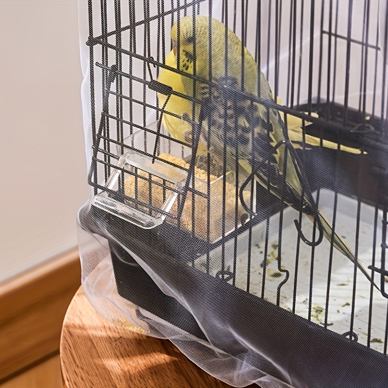 Catcher Adjustable Bird Cage Net Parakeet Protection Food