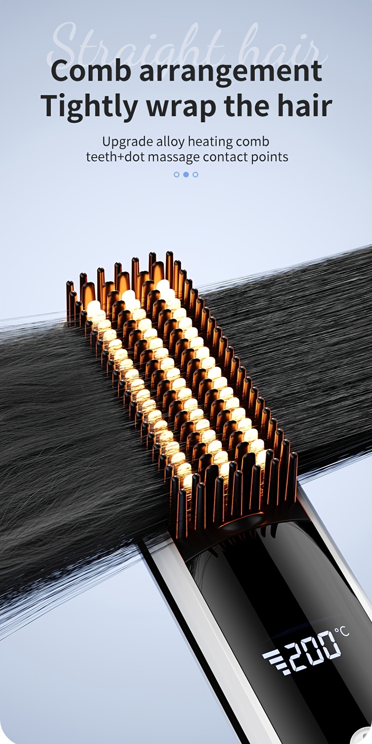 2025 Nieuwe Draadloze Draagbare Negatieve Ionen Stijltang, Snel, Slim Digitaal Display, USB Opladen, Compact en Lichtgewicht Ontwerp, Perfect voor Thuis en Reizen, Ideaal Cadeau voor Vrouwen, Professioneel Styling Gereedschap