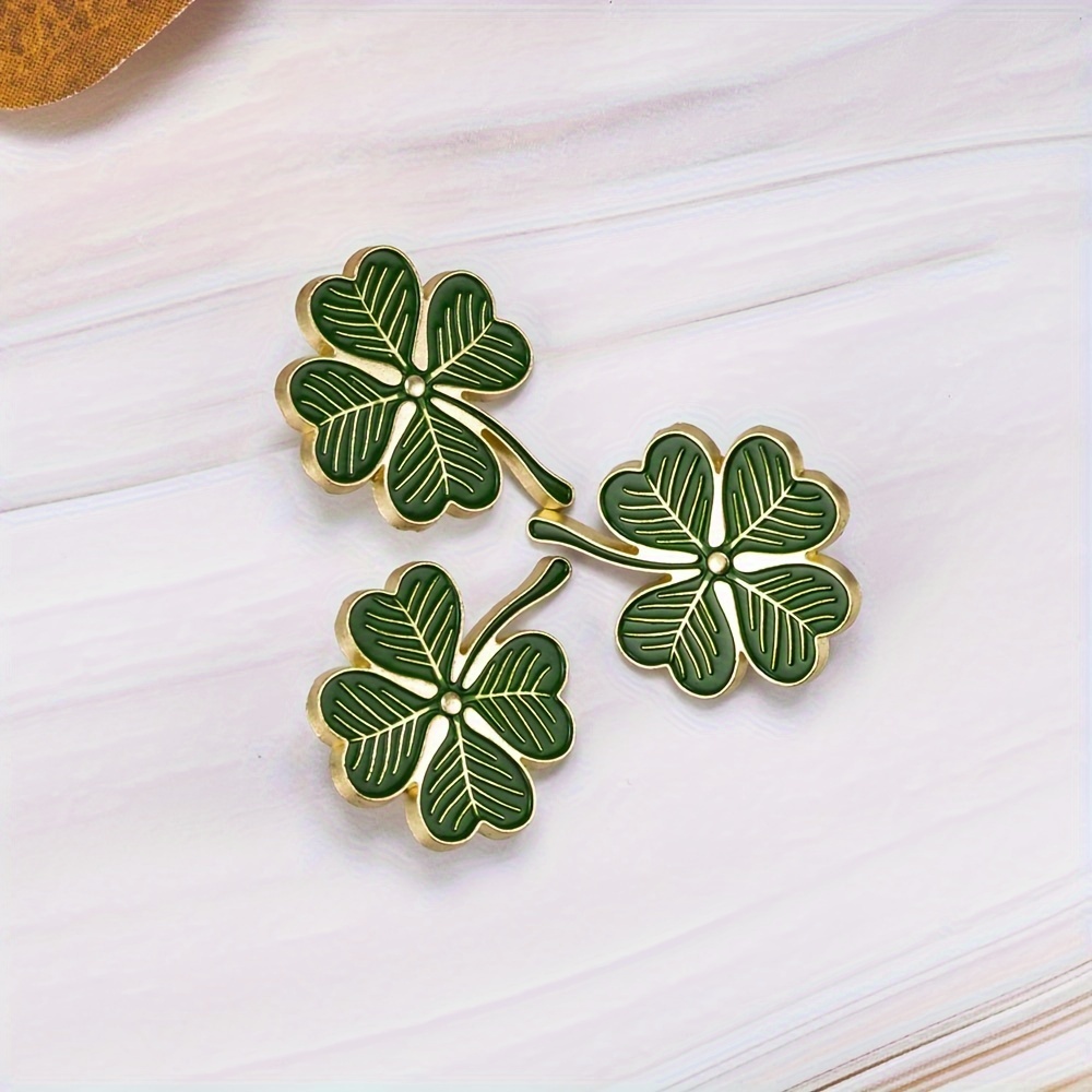Lucky Teacher Badge St Patrick's day four leaf clover badge reel Irish  holiday