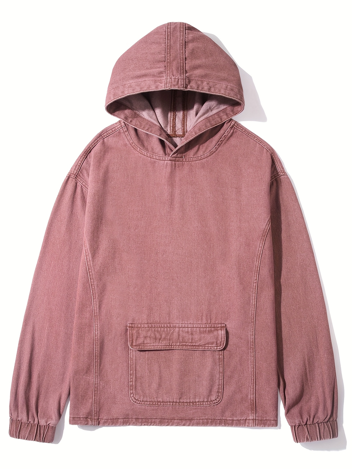 mens heavy duty blend hooded denim jacket light Temu South Africa