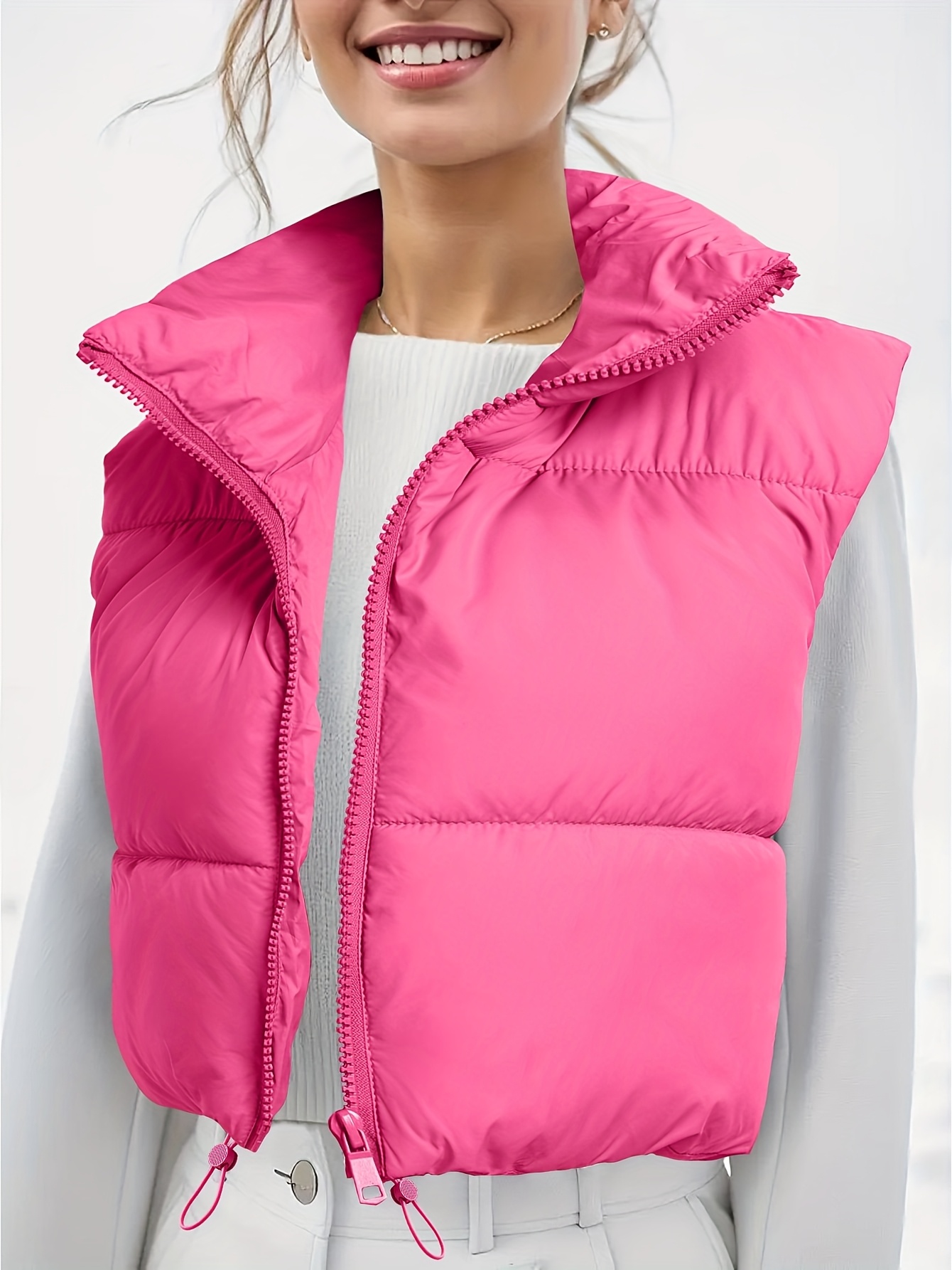 Cold Weather Womens Winter Vest Women's Winter Puffer Vest High