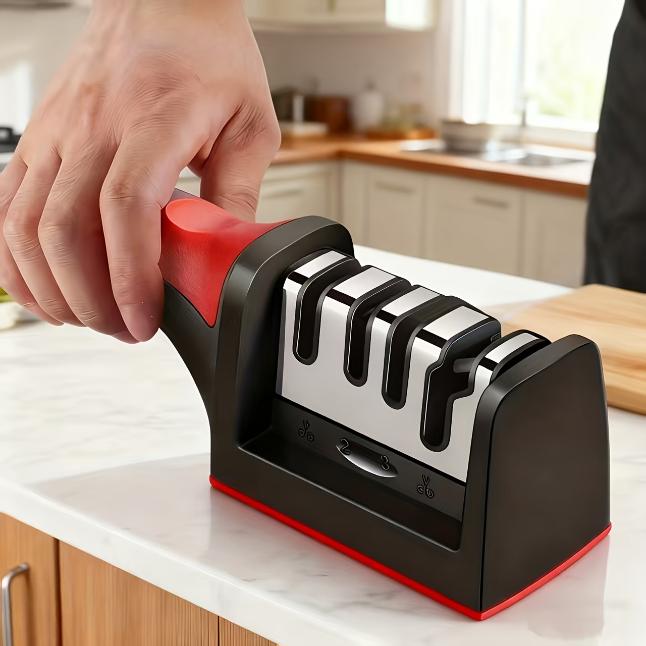 1  functional sharpening stone grinder suitable for quick sharpening of   knives   suitable for home kitchens industrial and outdoor use