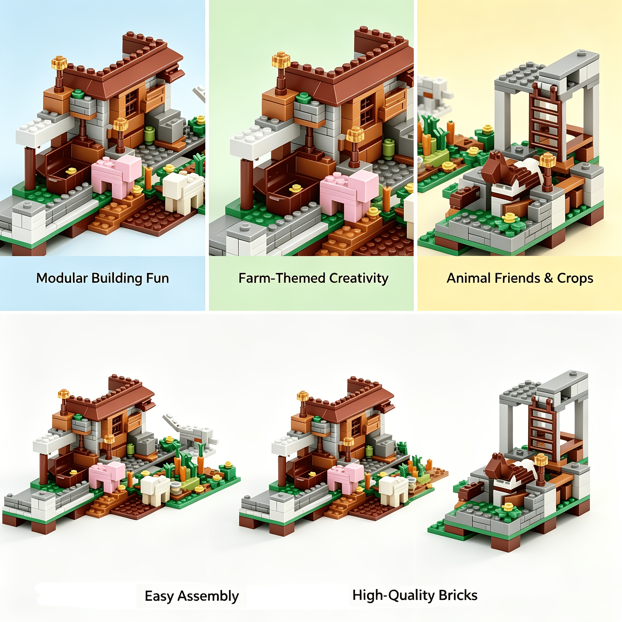 Creative City Farm Building Blocks Set