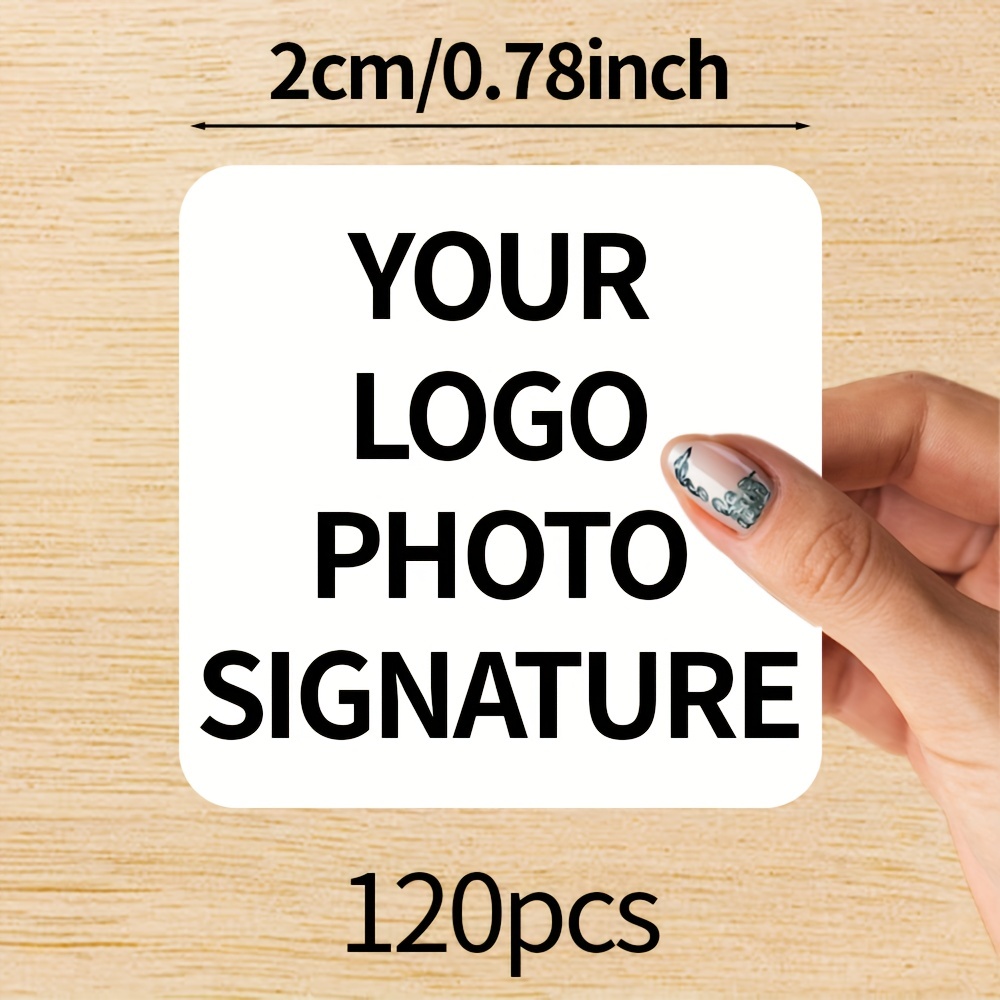 TEMU [ Customization] 120pcs Personalized Customized Advertising Qr Stickers Packaging Stickers Stickers Personalized Stickers, Stickers, Box