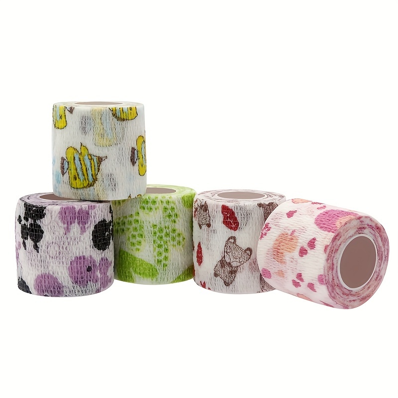6pcs Mixed Colors Pet Vet Wrap Self Bandage, Non-woven Pet Elastic Bandages, Wrap Tape For Wrist, Ankle Sprains & Swelling - Image 6