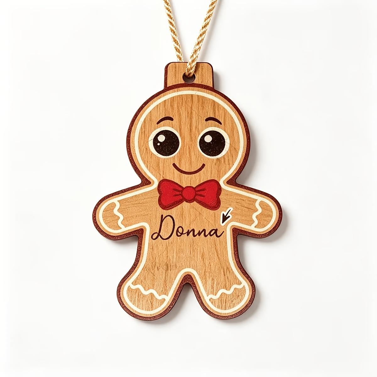 TEMU Personalized Custom Christmas Gingerbread Man Ornaments, Name Customization, Christmas Tree Decorations, Couple Decorations, New Year Ornaments,