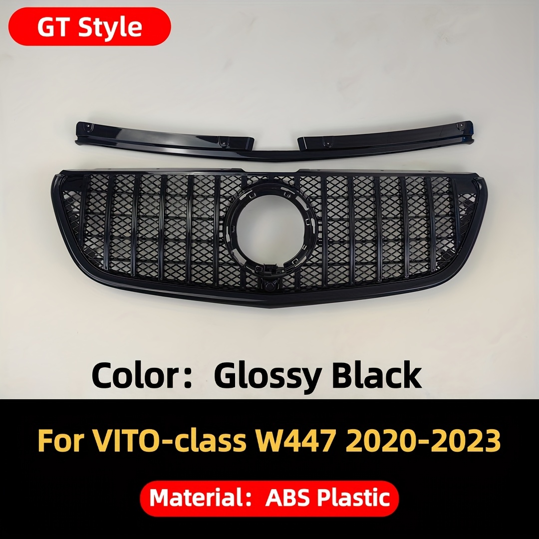 TEMU Body Kit For W447 2020-2023 Gt Stars Style Front Grille Bumper Grill Grid Middle Mesh Decoration Tuning Accessories