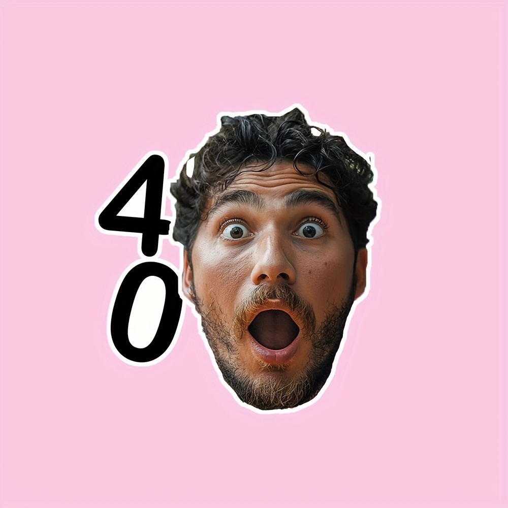TEMU 50 Custom Face Stickers, Personalized Photo Stickers Suitable For Birthday Decorations For Adults Aged 30, 40, And 50, As Well As Anniversary