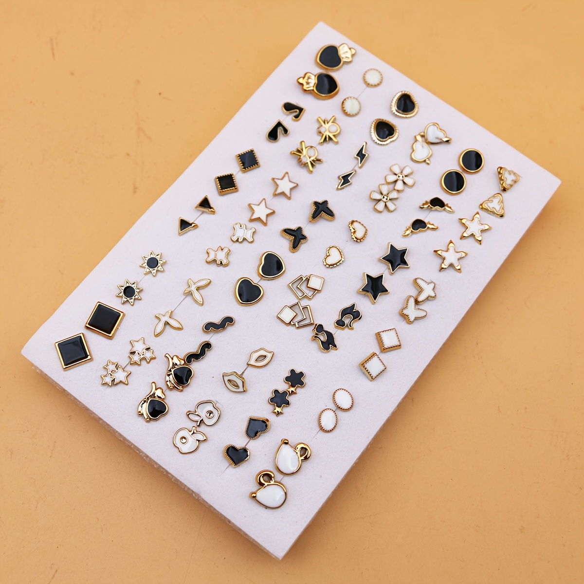 TEMU 36 Pairs Of Women's Fashionable Korean Style Simple Random Mixed Plastic Drip Earrings Set