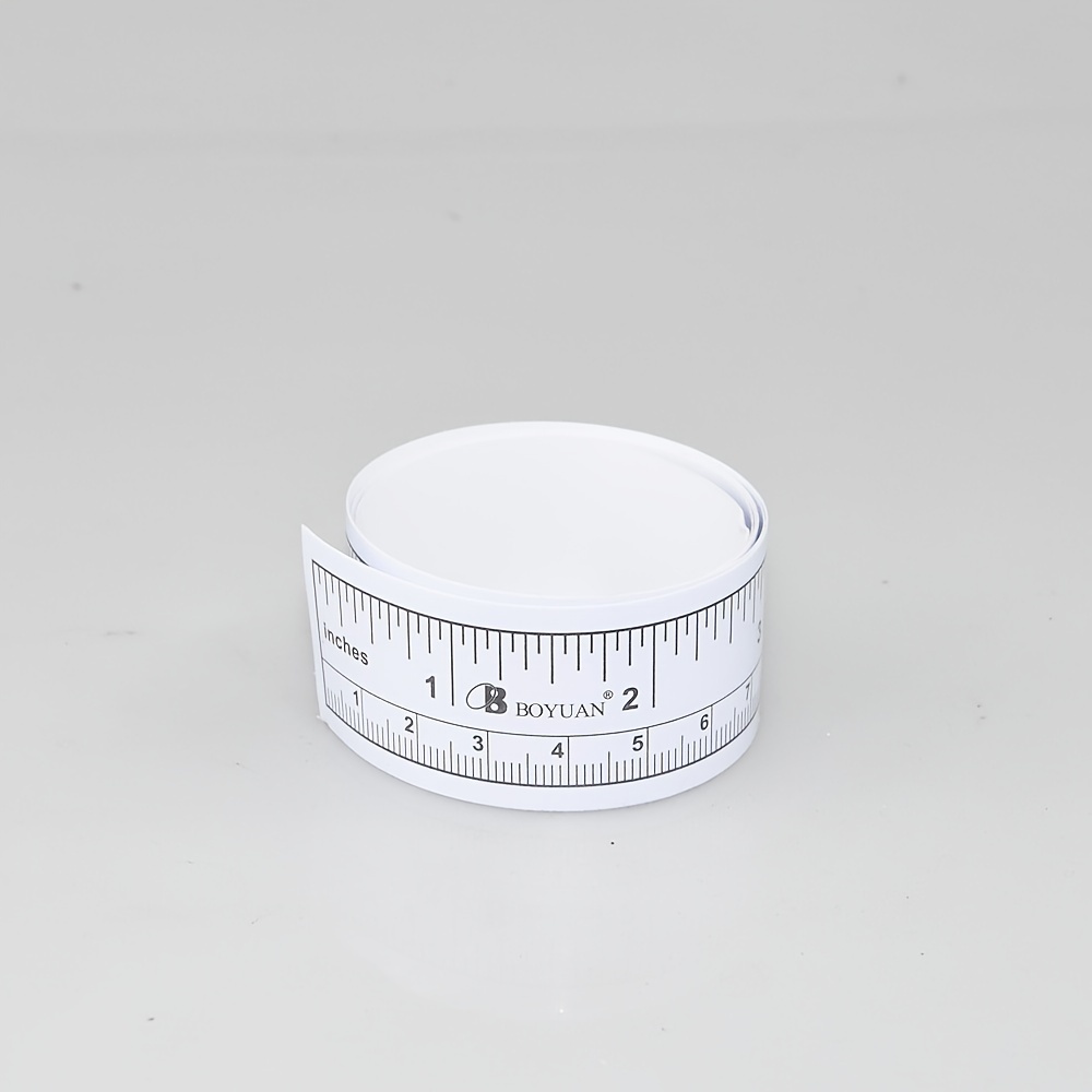 1pc Self-adhesive Metric Measure Tape Vinyl Ruler - Easy-to-use Sewing Machine Accessory With Accurate Measurements And Vinyl Material - Silvery Color, Individual Package