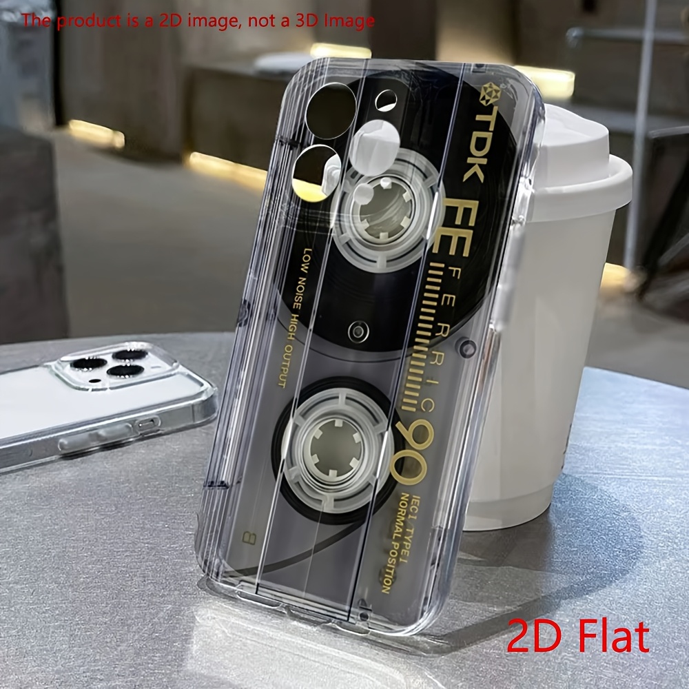 Phone Case: 2d Flat Retro Audio Tape Retro, Cassette Tape Video Cassette Pattern Phone Case Suitable For For S26 Ultra S26 Plus S25 S24 S23 Ultra S22 Plus S21 20 Fe, Shockproof Protective Cover