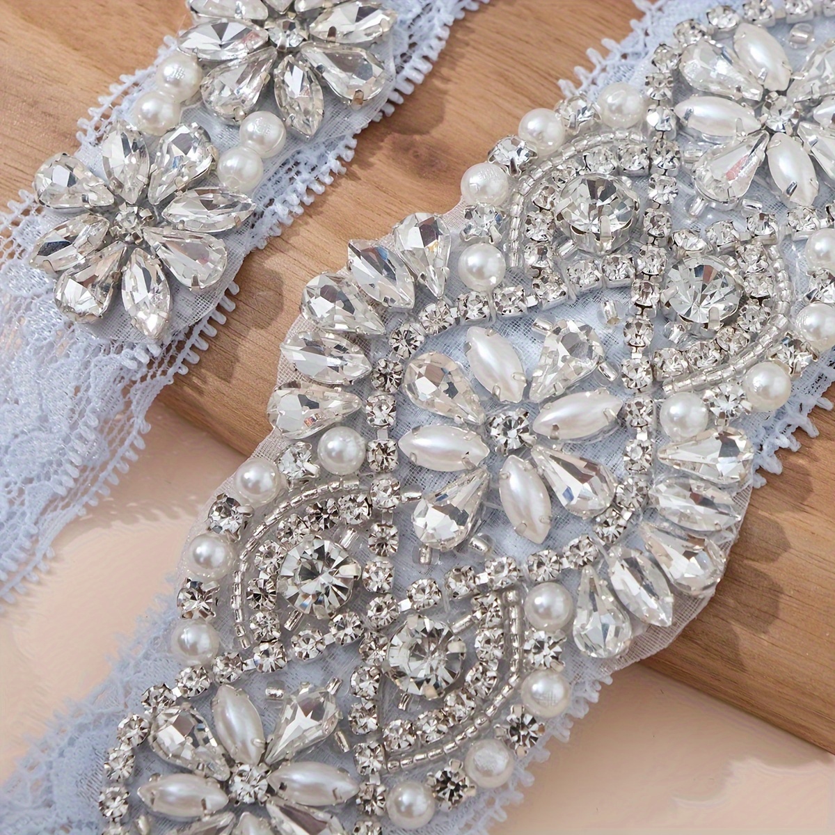 elegant pearl bridal garter set luxurious