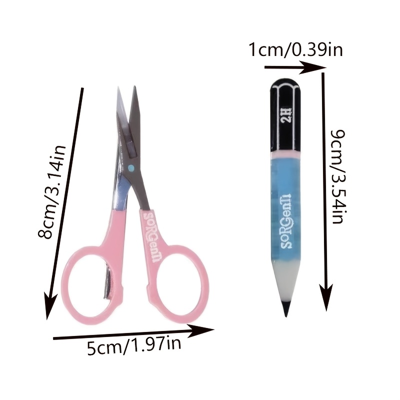 4pcs Creative Simulation Scissors Pencil Hair Clips
