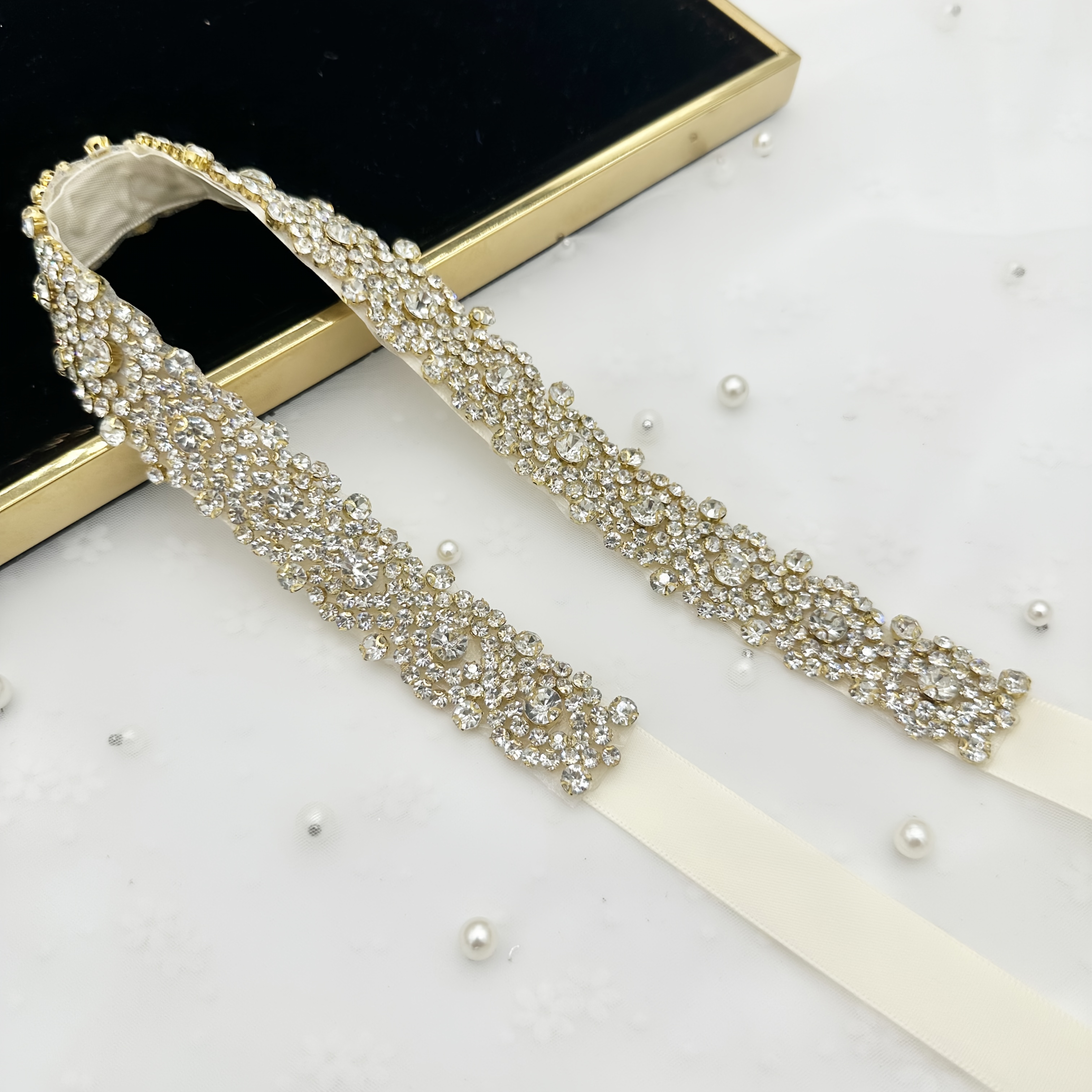 how to make a beaded belt for a wedding dress Hand-Sewn Beaded Bridal Belt For Wedding Dress Light Ivory