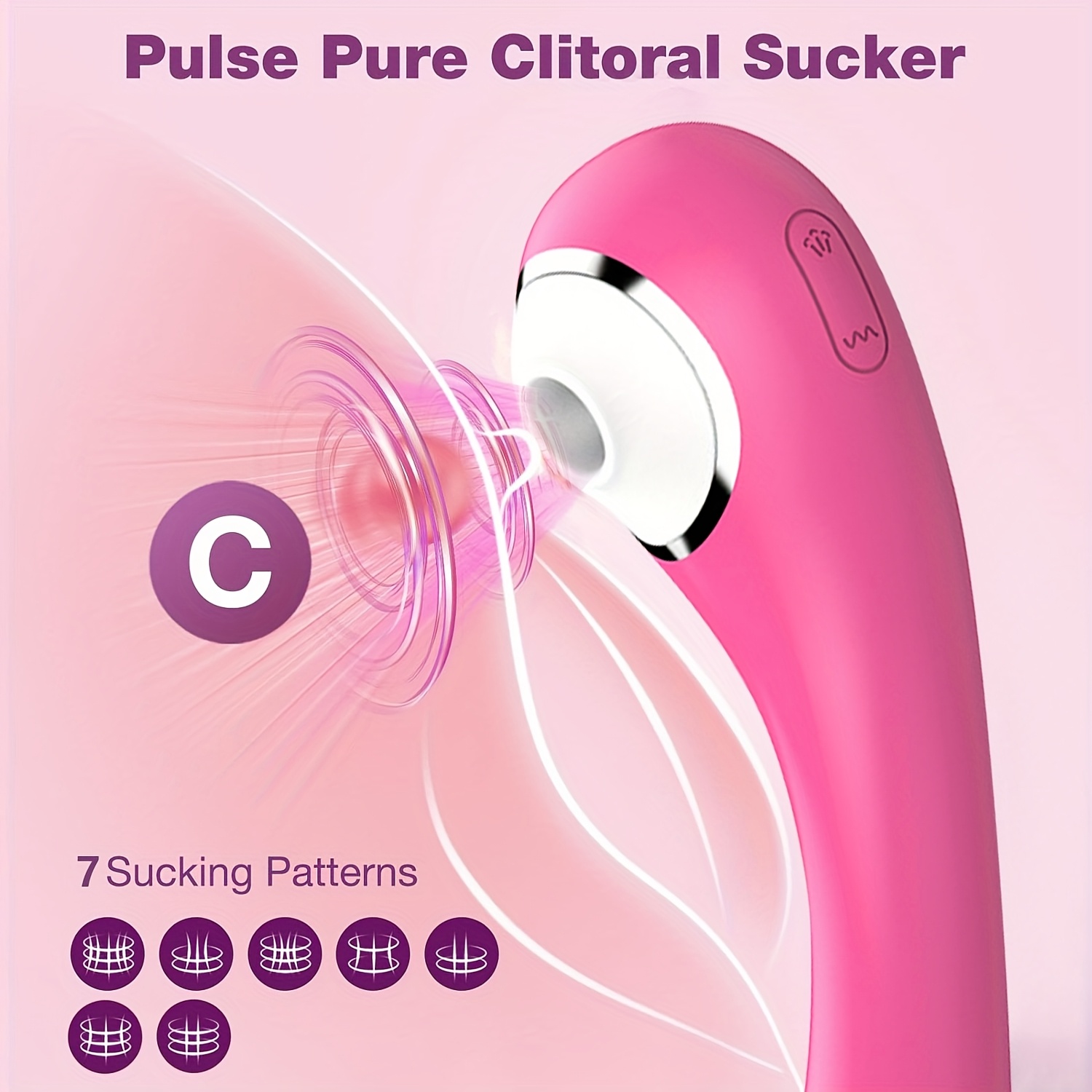 tragbarer 2-in-1  -g-punkt- ,  -  mit 5 vibrations- und 7 saugmodi, usb-betrieben für  , aus sicherem silikon, einsetzbares kraftvolles sextoy für frauen oder paare zum flirten Produktdetails 3