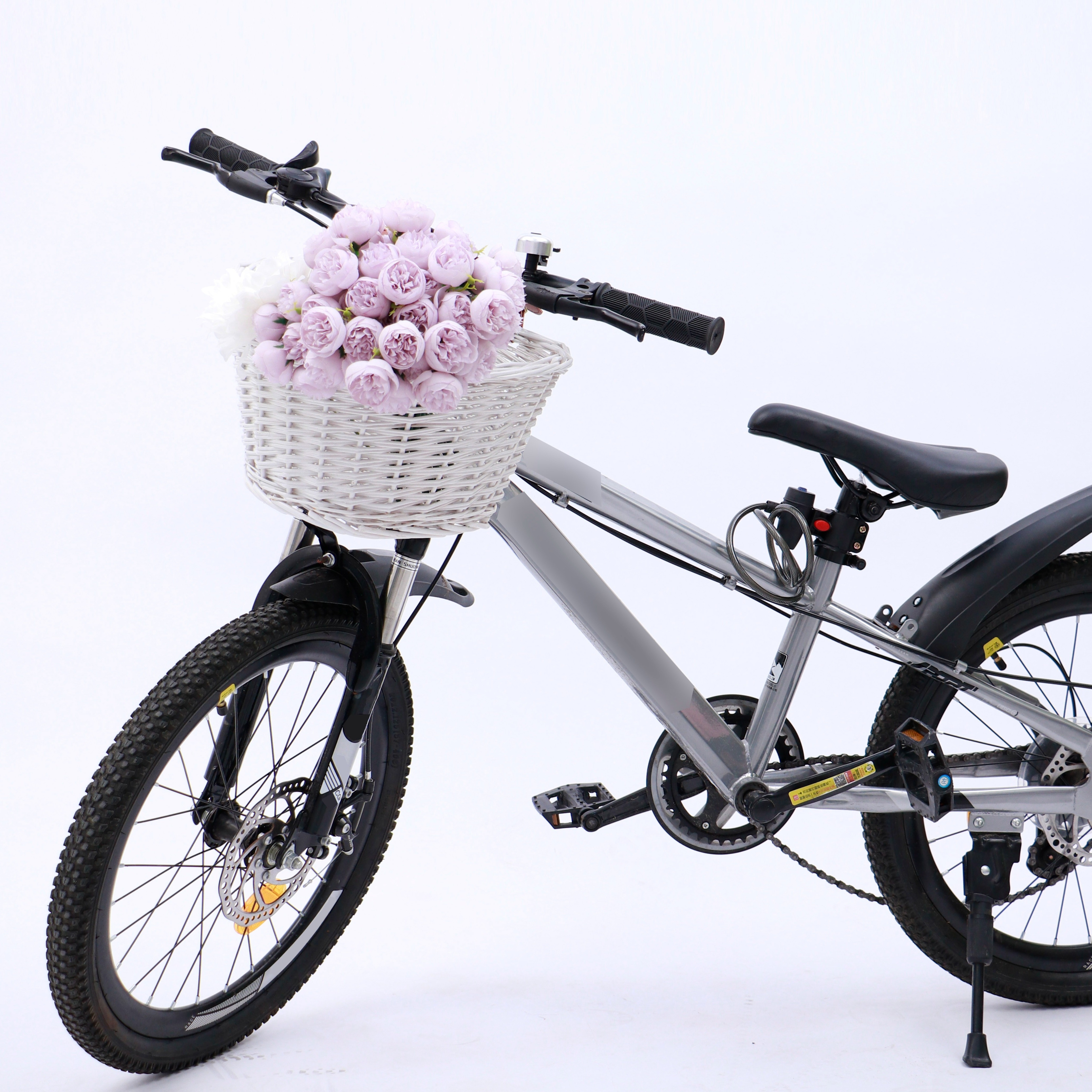 Handwoven Front Bicycle Basket, Suitable for All Bicycles and Age Groups, Brown Stylish Faux Leather, Shelf Baskets
