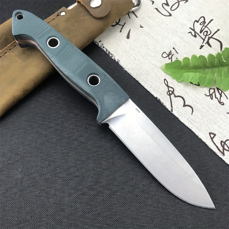 

Stainless Steel S30v Satin Flat Blade G10 Handle Outdoor Camping Fishing Barbecue Edc Knife For Men's Gift