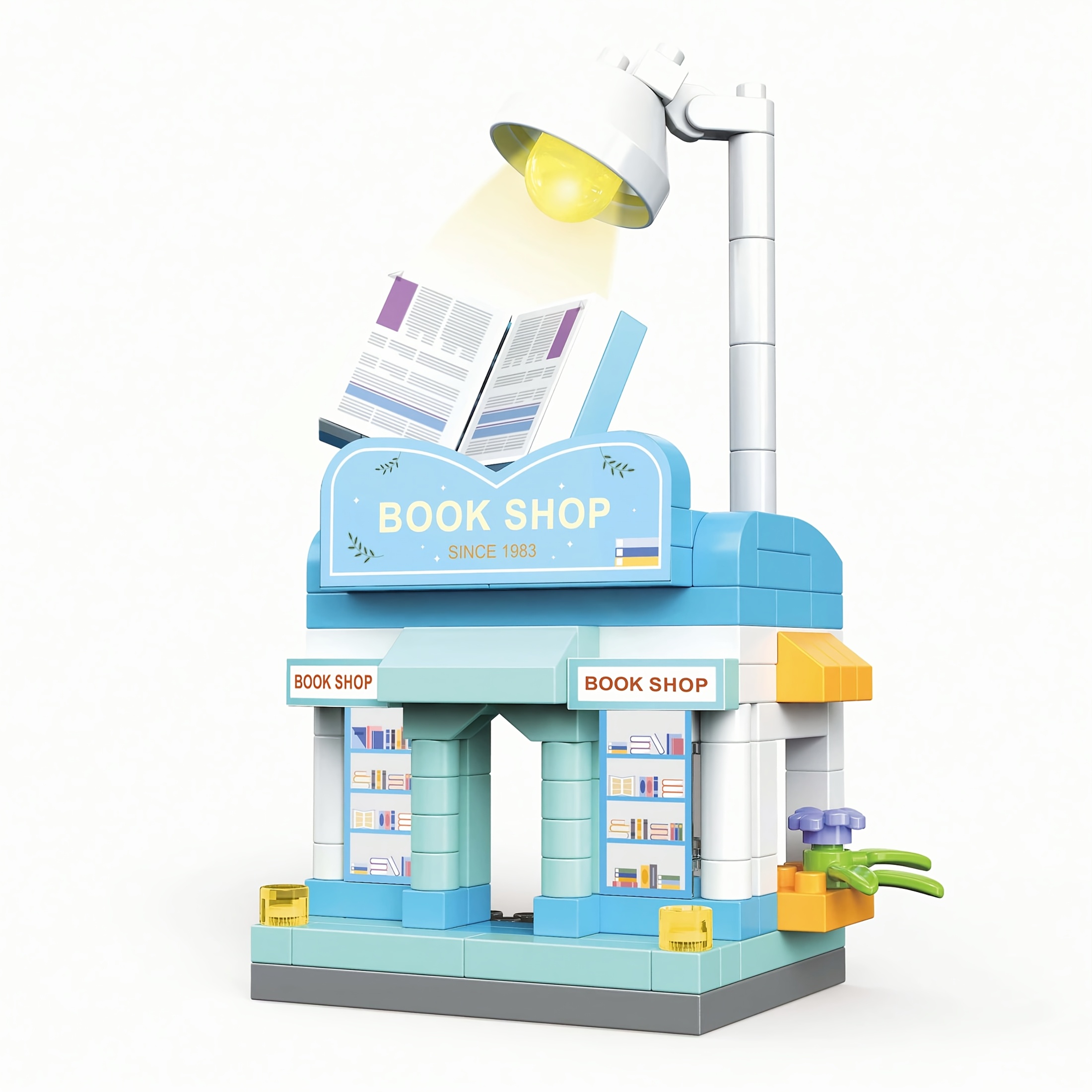 Micro Particle Building Block Set, Ramen Shop & BBQ Shop Decor