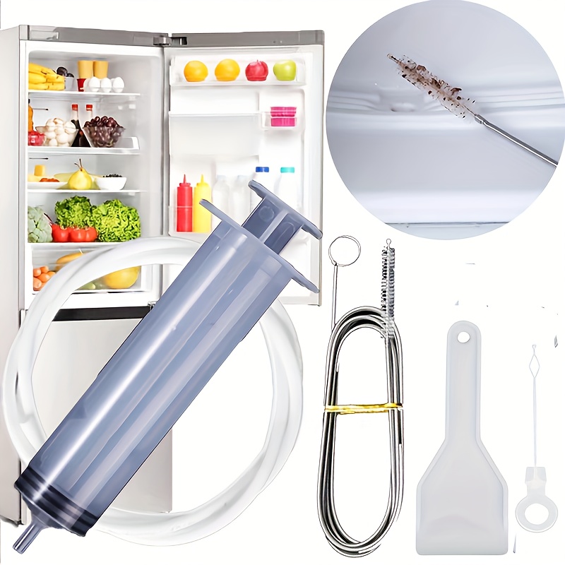 5pcs Refrigerator Drain Hole Cleaner Set ? Easy Unclogging Tools with Measurement Markings, Keeps Your Fridge Fresh and Clean
