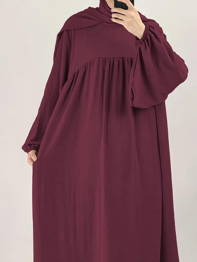 cute hijab dresses Modest Cream Hijab Dress 14121KR