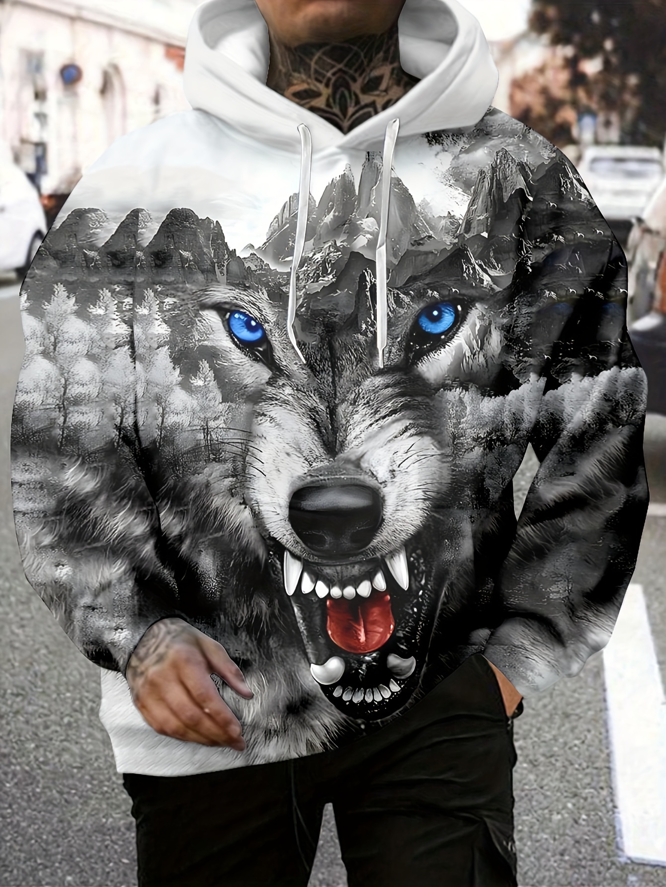 wolf hoodie sold on Temu United States