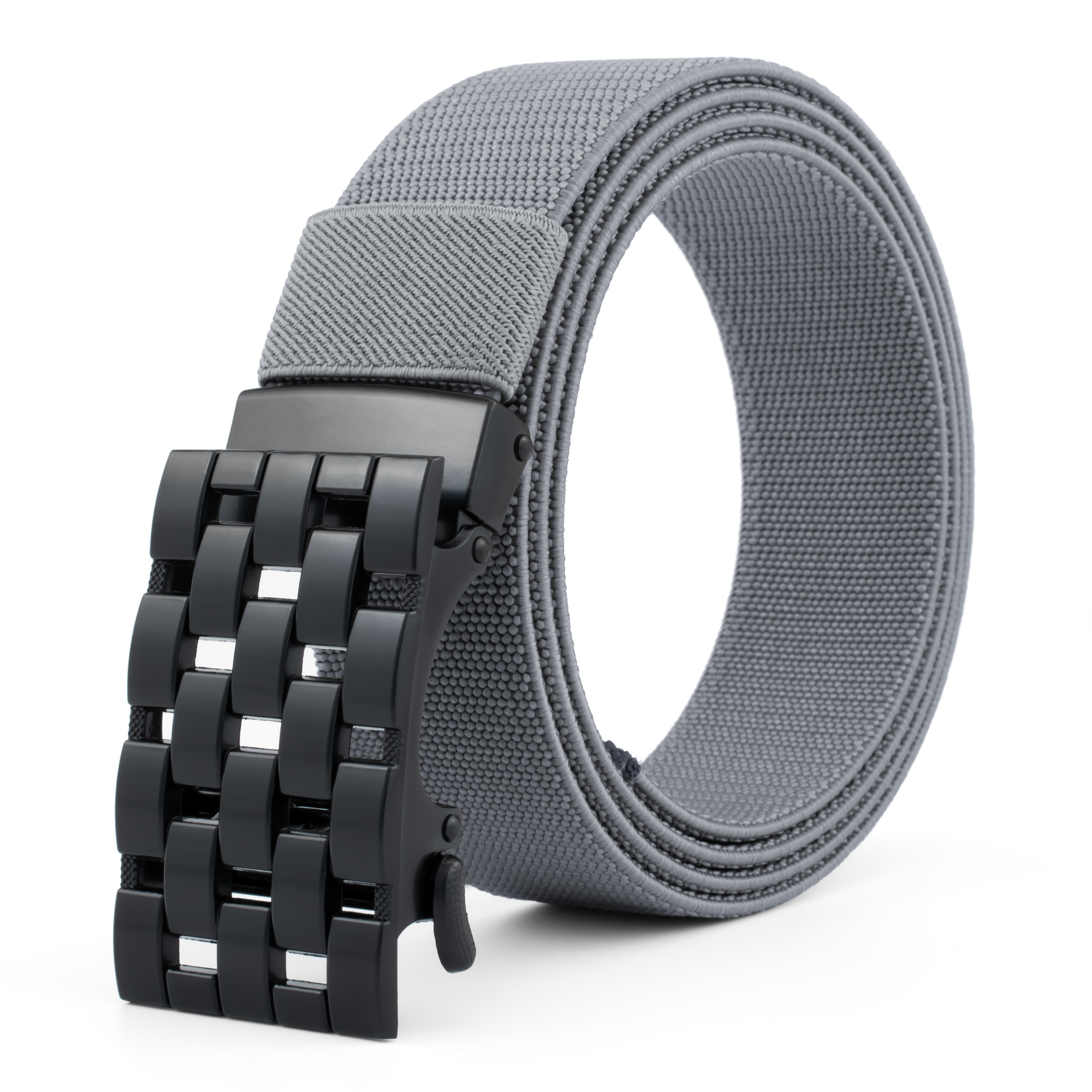 Automatic Buckle Nylon Belt Mens Elastic Belt Simple Business Belt