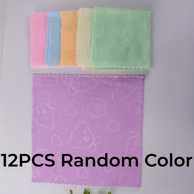 TEMU 12 Strofinacci Lavabili per Pulizia di Colori Casuali �� Panni in Microfibra Riutilizzabili ad Asciugatura Rapida per Cucina, Bagno, Vetri e