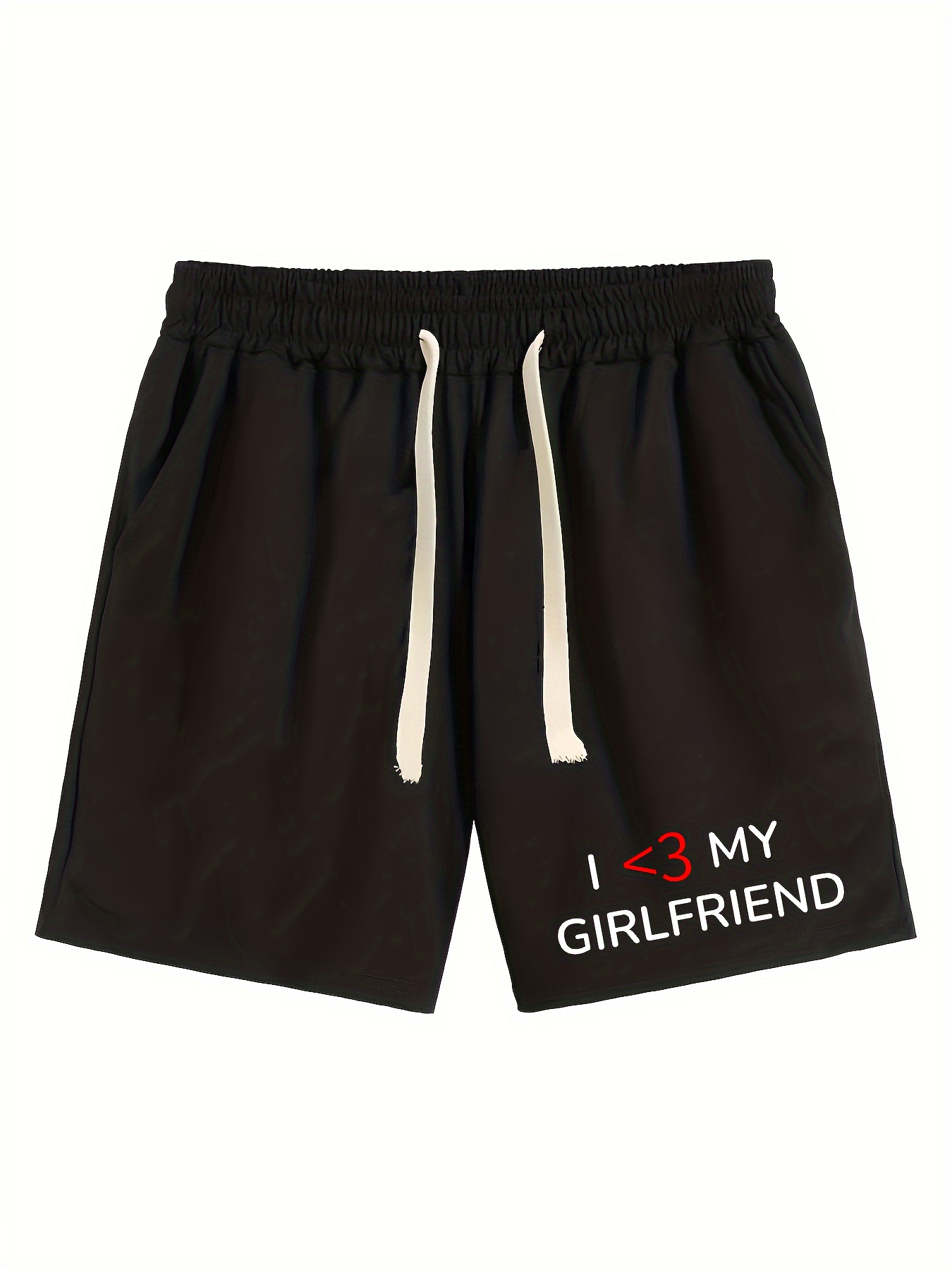 Shorts Confortáveis ​​com Estampa I Love My Girlfriend - Temu