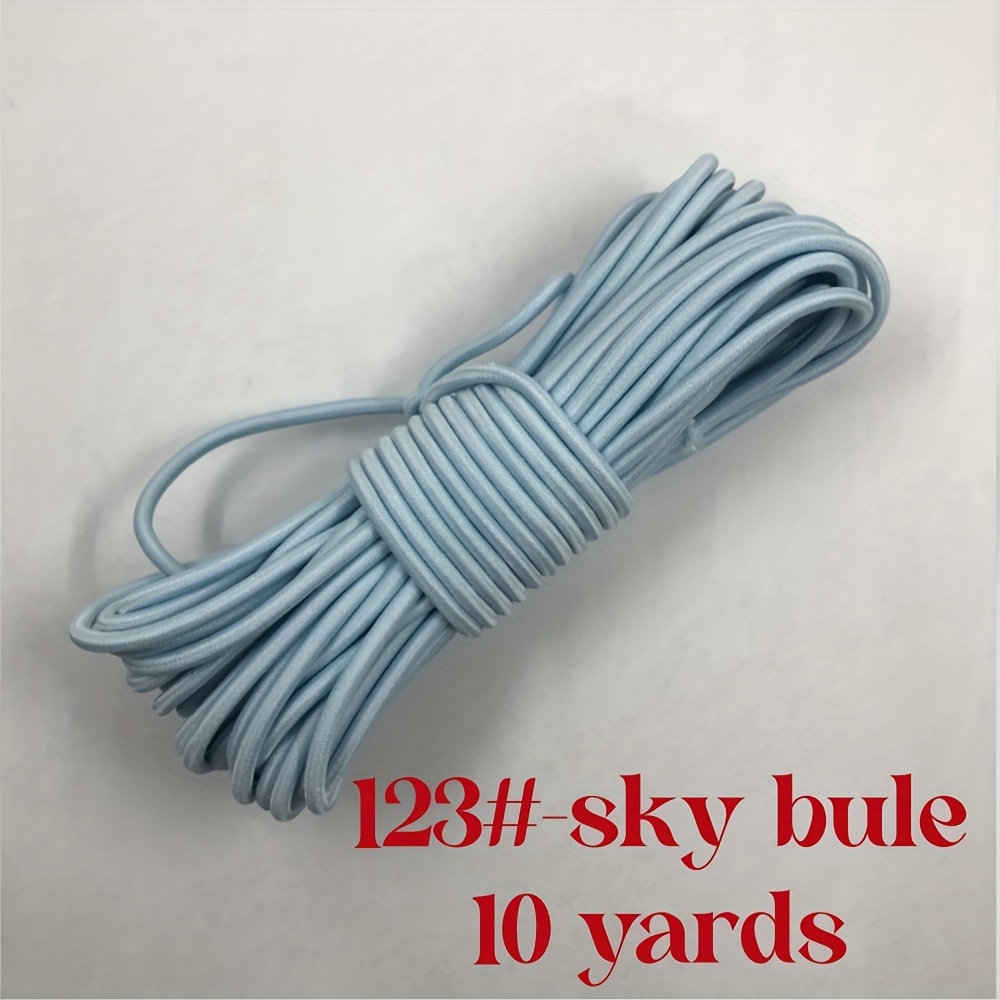 2.5mm Round Elastic Cord - (for Sewing & Knitting) | Rubber/elastic String Suitable For Crafting, Stretching Clothes, | Durable Smooth Cord For Garment Making, Knitting (10- Length)