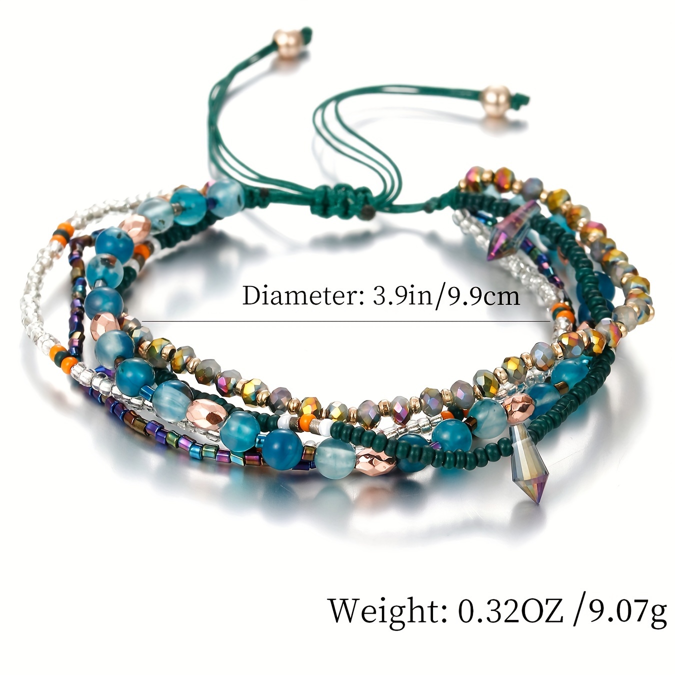 Boho Beaded Bracelet Faux Gemstone Vacation Casual Attire