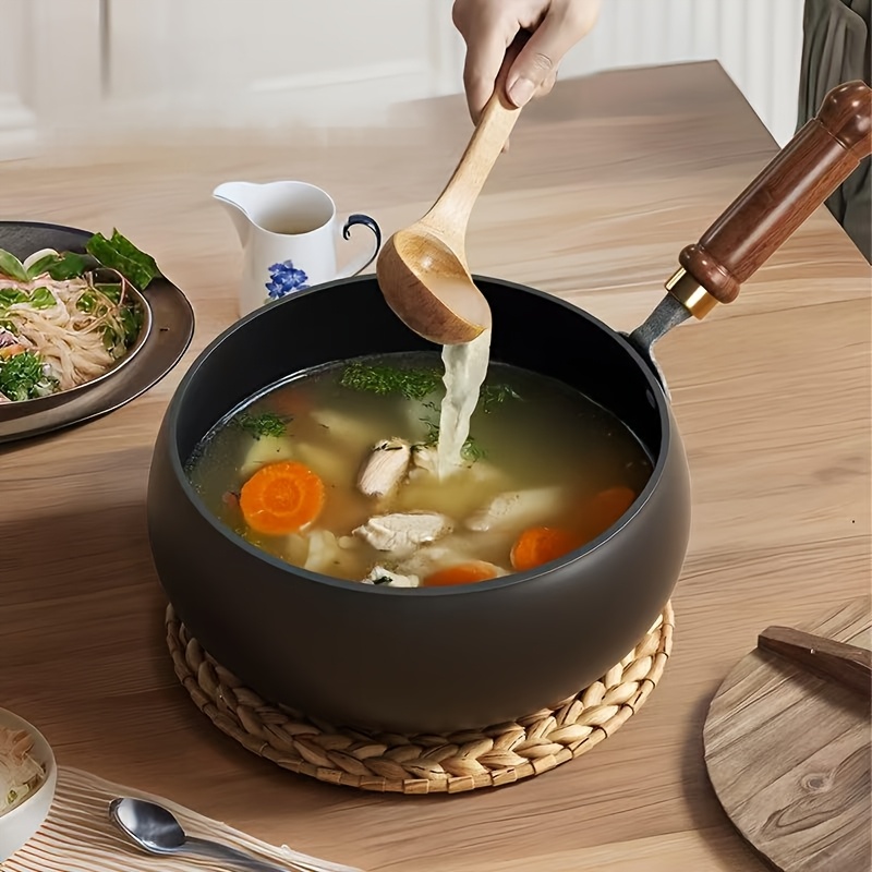 handmade traditional iron pot with large belly   surface non stick no coating splash proof from   Product details 3