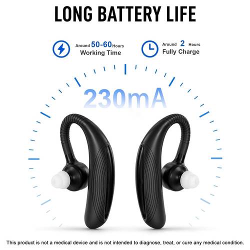 2pcs 1pc rechargeable sound amplifier with active noise cancellation adjustable volume control comfortable and design usb cable portable audio device for daily use durable plastic body headphone amplifier daily hearing