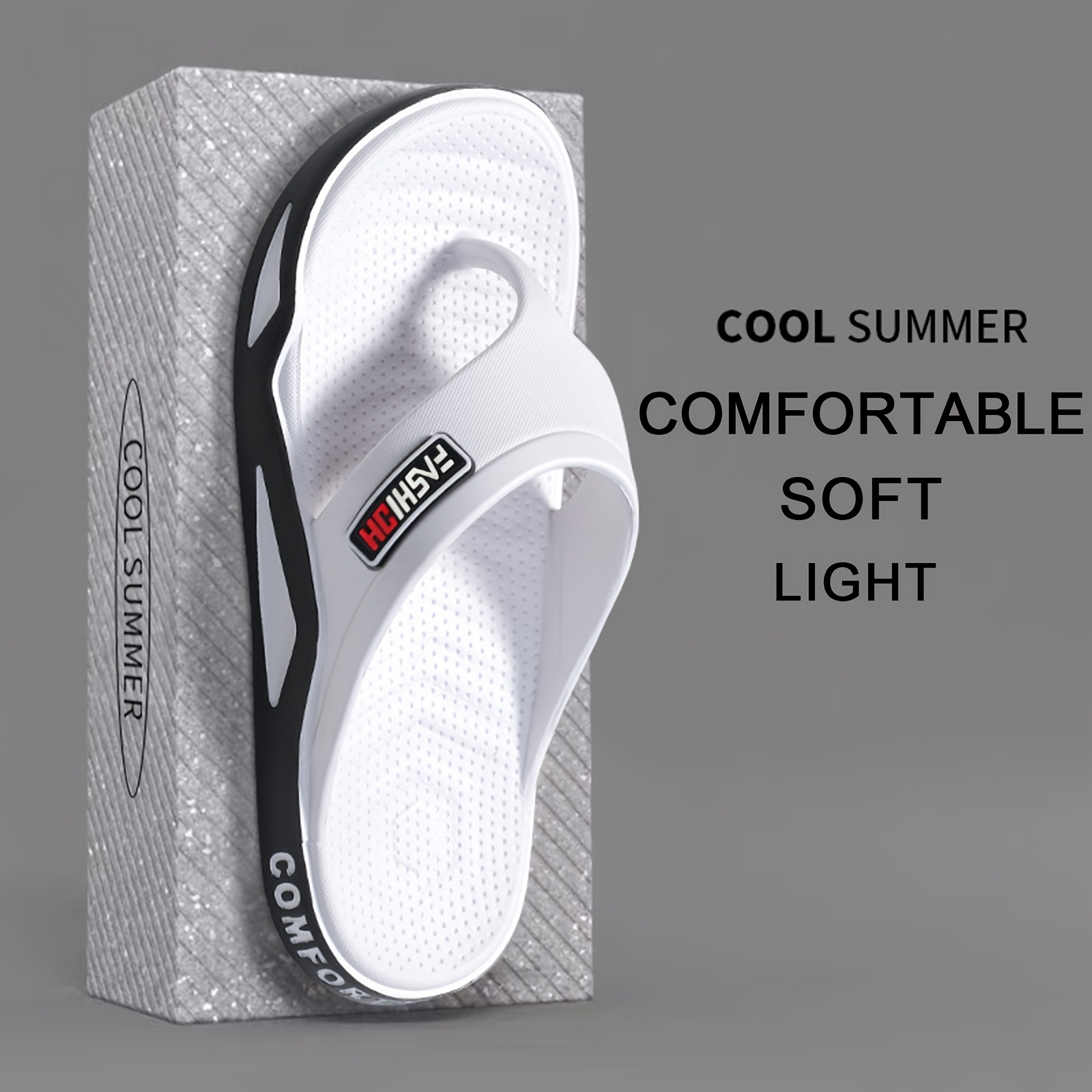 TEMU Eva Sandals For Men And Women - Hand Washable, Wear, Minimalist Striped Design, Ideal For Home And Beach, | Minimalist Sandals | Slippers
