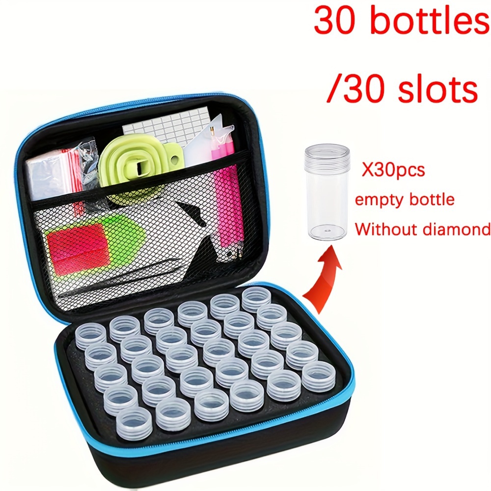 MoeeBtee Diamond Painting Storage Container, 60 Slots Diamond Painting  Accessories with Shockproof Jars for Jewelry Beads Rings Charms Glitter