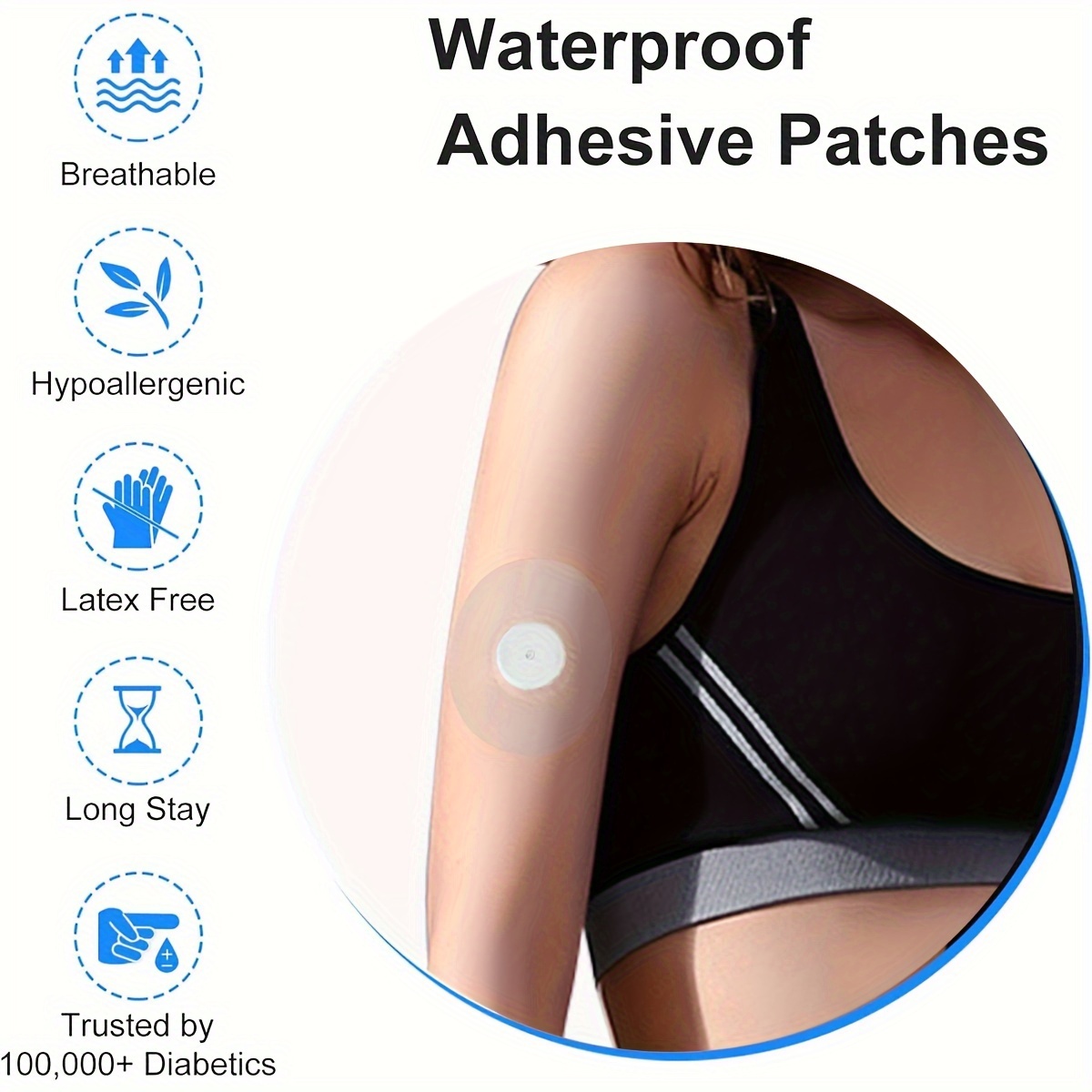 

20/30pcs, Freestyle Sensor Covers For Libre2, Waterproof Transparent Adhesive Patches