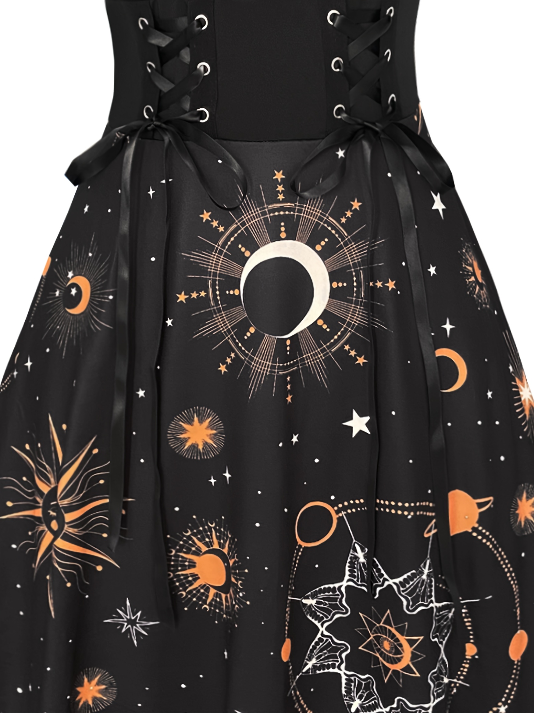 womens gothic celestial starry dress adjustable v - Temu Mauritius