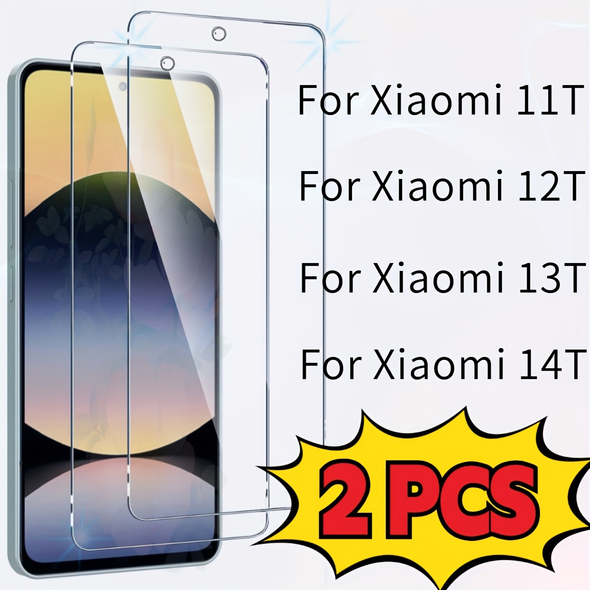 E-shop 2 Stück speziell entwickelte Displayschutzfolie für Mi 14T/ 14T Pro/ 13T/ 13T Pro/ 12T/ 12T Pro/ 11T/ 11T Pro, Super Transparent, 9H Härtegrad