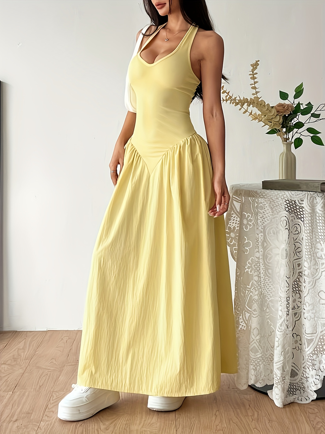 slim fit dress slacks Fiesta Halter Maxi Dress main image 1
