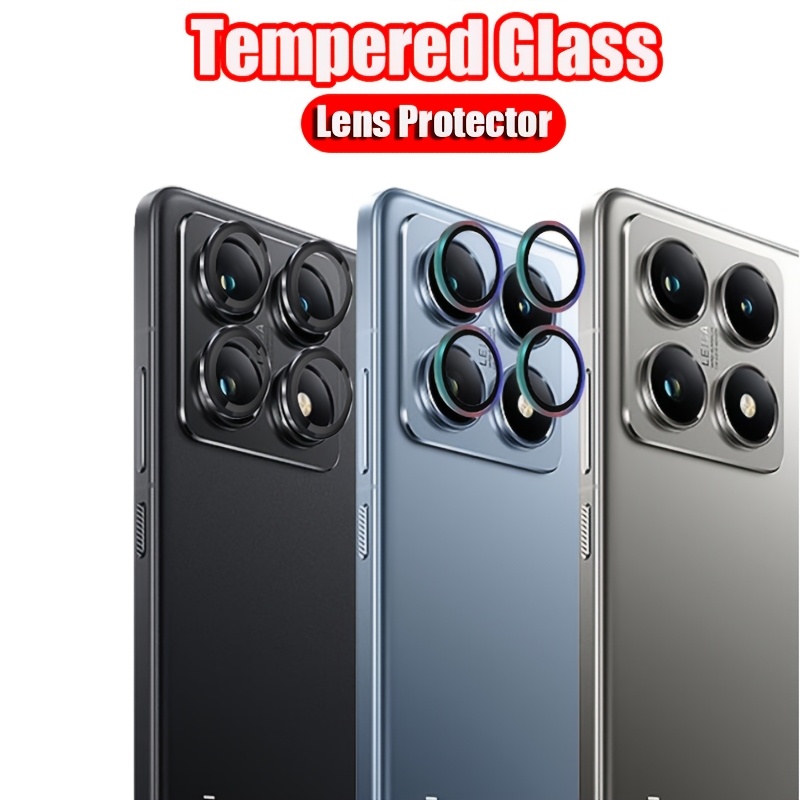 

4pcs Rainbow Tempered Glass Camera Lens Protector For Xiaomi 14t/ 14t Pro Lens Protective Cap Case Cover 14t Pro 5g