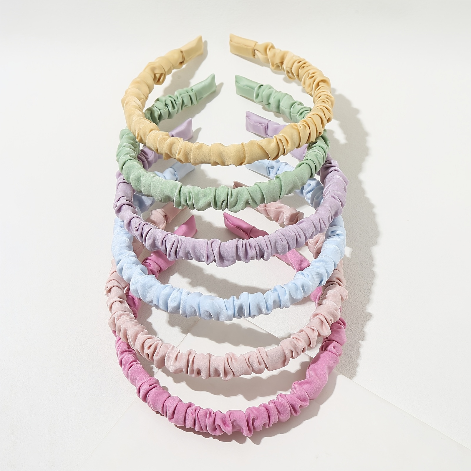 TEMU 6pcs Gentle Style Fabric Headband Women's Face Washing And Daily Wear Hair Accessory