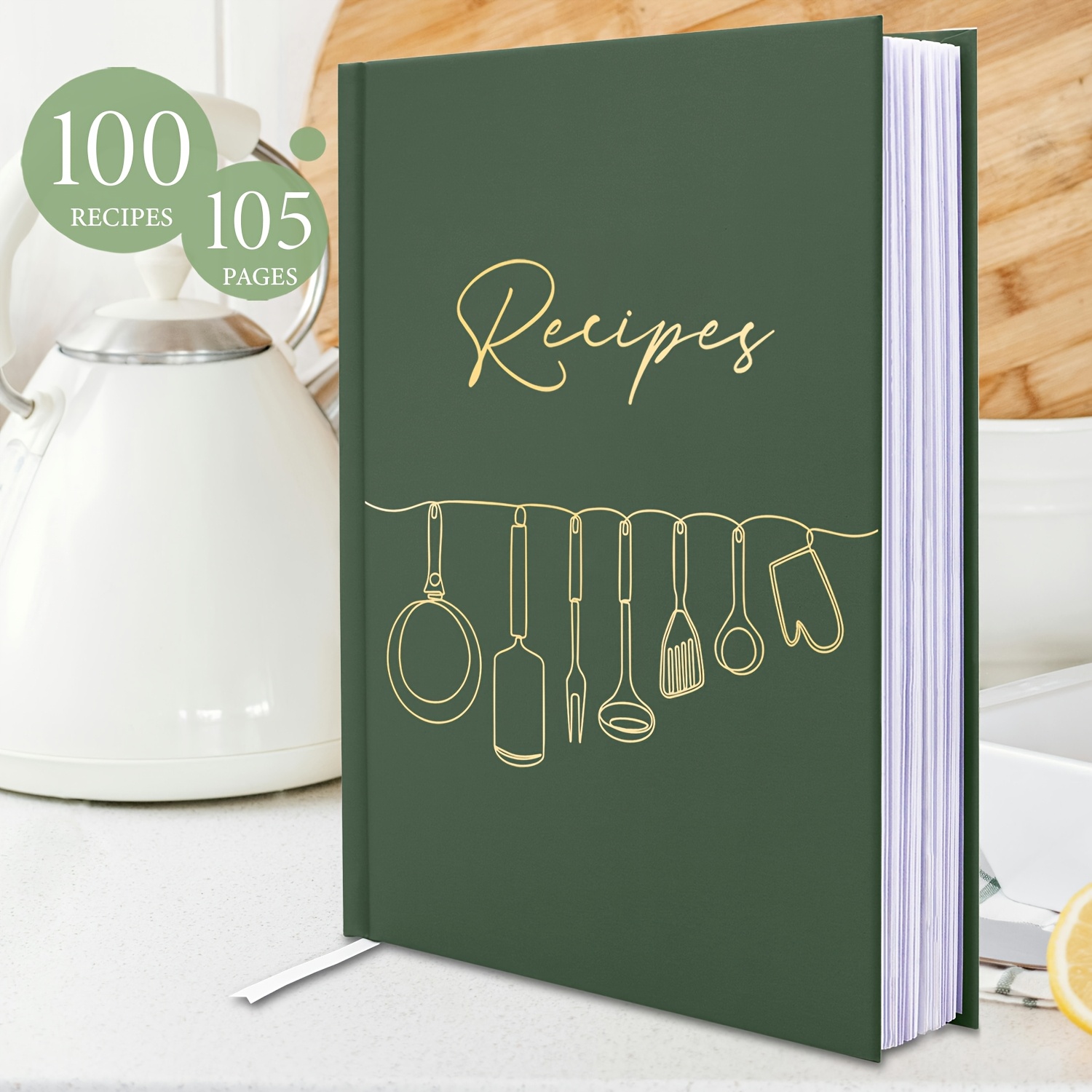 

Blank Recipe Journal - Hardcover Recipe Notebook With , High-quality Paper Material, Recipes