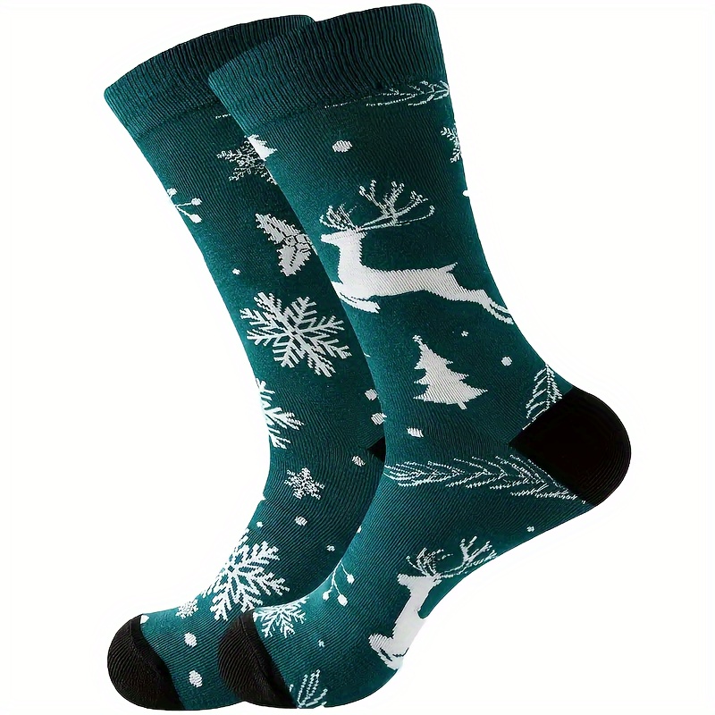 

A Pair Of Christmas Elk Christmas Gift And Personalized Breathable Sweat Socks