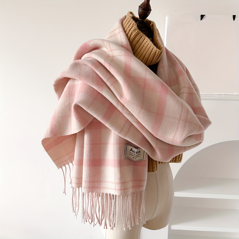 

Scarf For Women - Polyester Fiber, Striped Pattern, Washable, Fit, Casual Outdoor Shawl, Gender Neutral