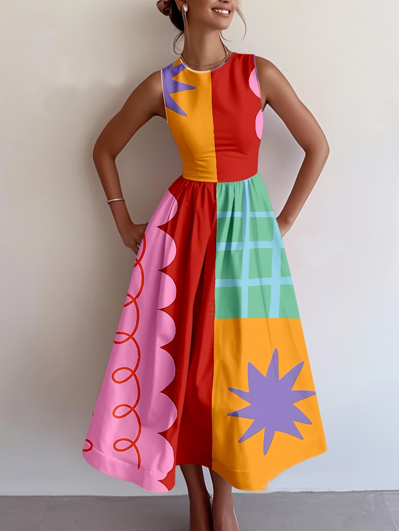 colourful dress sold on Temu Canada